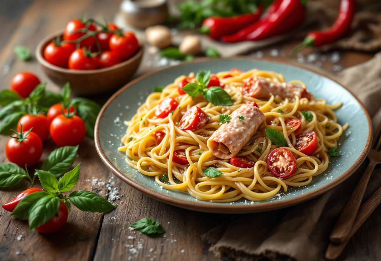 Pasta alla Lupara con ingredienti freschi e tradizionali