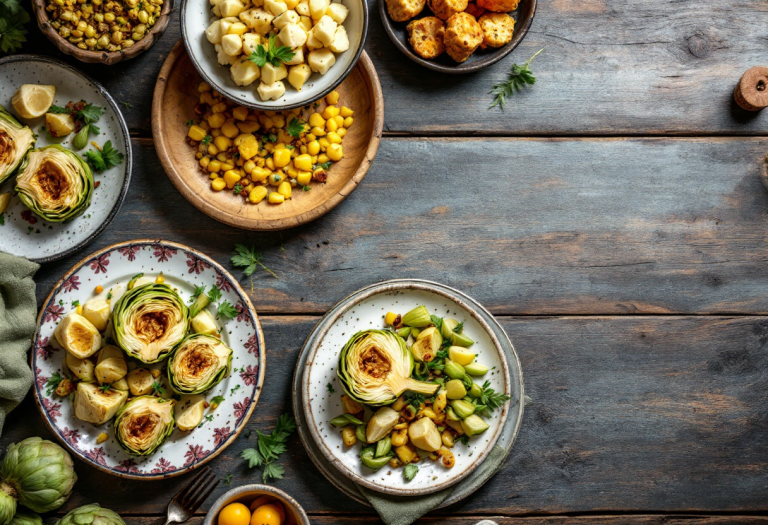 Varie ricette gourmet a base di carciofi freschi