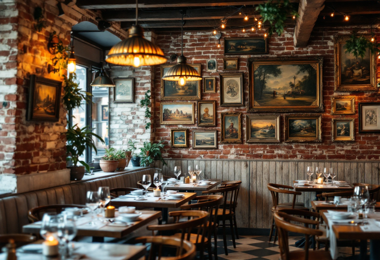 Interno del ristorante Vico della Torretta a Milano