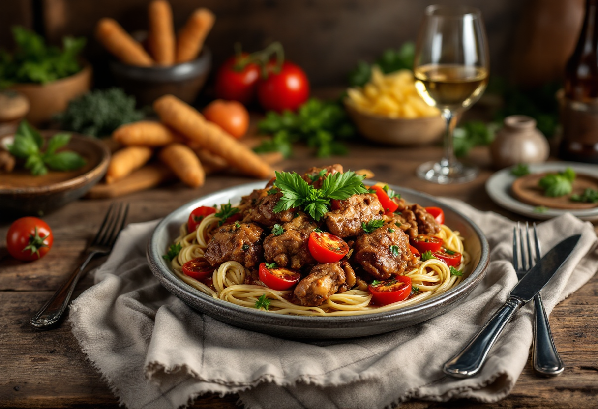 Piatto di Scottiglia Toscana con carne e verdure