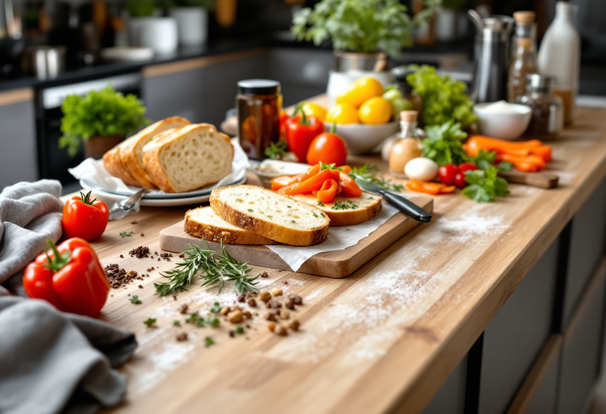 Toast gourmet preparati da chef stellati in un ristorante