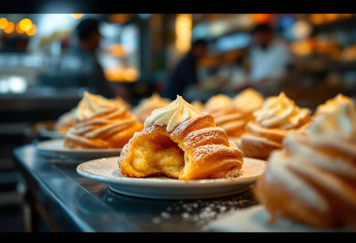 Deliziose zeppole di San Giuseppe tipiche di Napoli