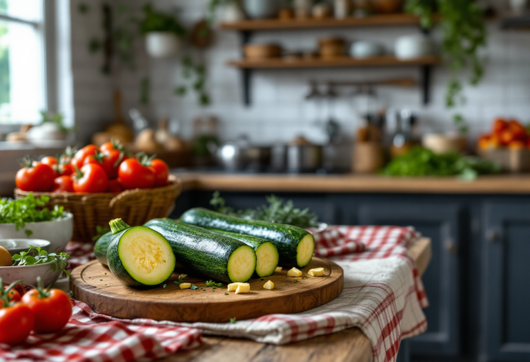 Zucchine ripiene con carne e formaggio al forno